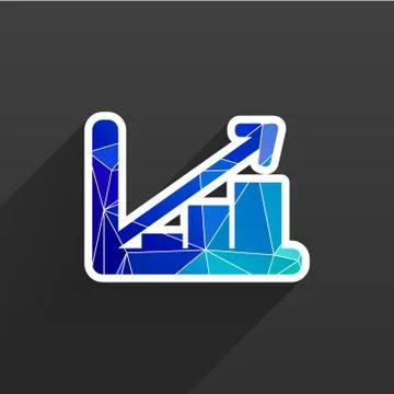 Infographic chart icon vector graph market business Stock Illustration