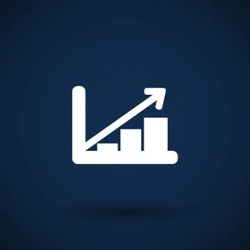 Infographic chart icon vector graph market business Stock Illustration