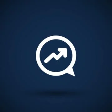 Infographic chart icon vector graph market business Stock Illustration