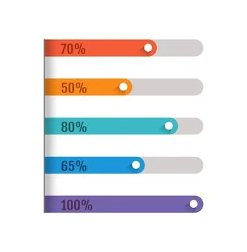 Infographic chart. Percent number graph. Business scheme presentation. Indi.. 스톡 일러스트