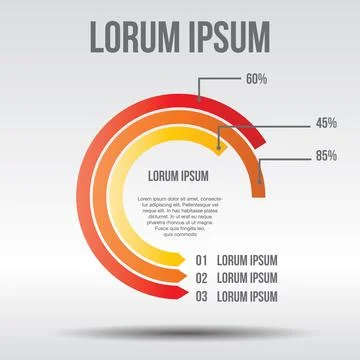 Infographic chart, report and design for presentation with data analytics, seo Stock Illustration