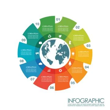 Infographic chart template 스톡 일러스트
