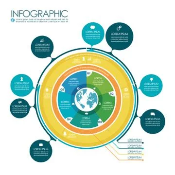 Infographic chart template Stock Illustration