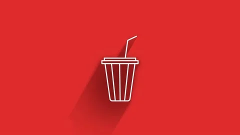Infographic with cinema attributes long shadow icon. Motion graphics. Stock-Footage 153795964