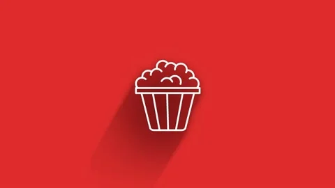 Infographic with cinema attributes long shadow icon. Motion graphics. Stock-Footage 153799003