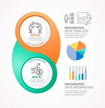 Infographic circle template background Stock Illustration