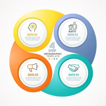 Infographic circle template background Stock Illustration