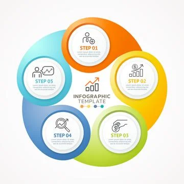 Infographic circle template background Stock-Illustration