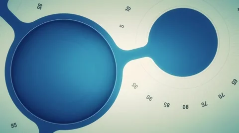 Infographic with close-up of rotating blue circles, loop Stock Footage 43676834