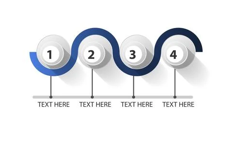 Infographic closed circle in 4 steps  Stock Illustration