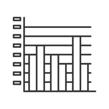 Infographic clustered column line black icon. Record keeping concept. Visual  イラスト素材