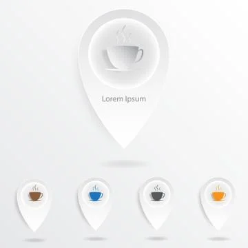 Infographic Coffee Abstract pointer . Vector illustration Stock Illustration