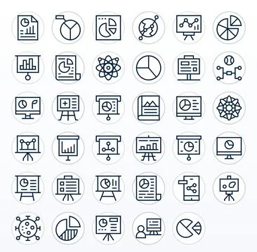 Infographic Comprehensive Vector Bundle with 35 Display Perfect Regular Lin.. 스톡 일러스트