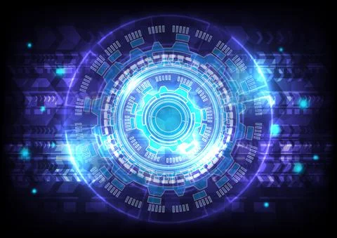 Infographic of computer data. Abstract hologram hi-tech background. Virtual r Stock Illustration