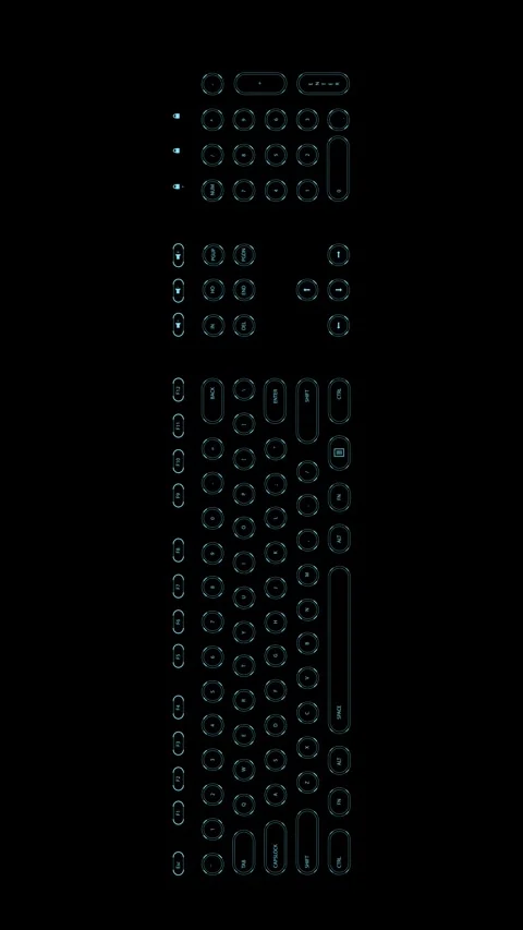 Infographic computer keyboard HUD element Vídeo Stock 342096117