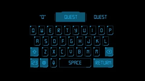 Infographic computer keyboard HUD element Vídeos de archivo 342096118