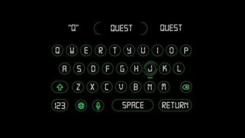 Infographic computer keyboard HUD element Vidéo 342096121