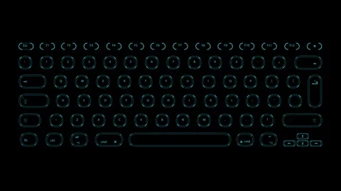 Infographic computer keyboard HUD element 動画素材 342096123