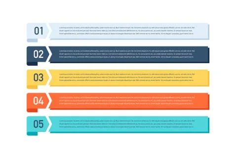 Infographic concept design with 5 options, steps or processes Stockillustratie
