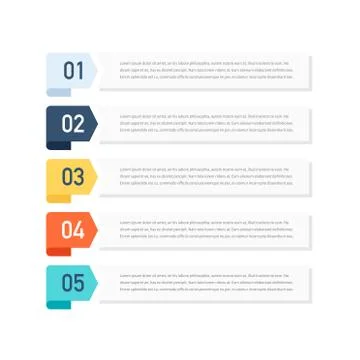 Infographic concept design with 5 options, steps or processes. Stockillustratie