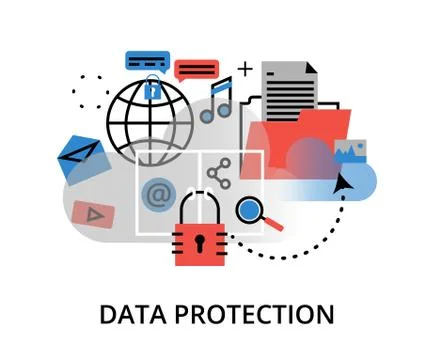 Infographic concept of internet security, network protection and secure onlin Stock Illustration