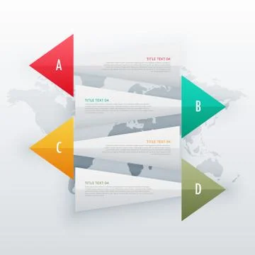 Infographic creative banners four steps workflow design template Stockillustratie