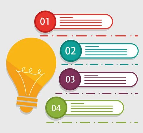 Infographic creative process Stock Illustration
