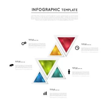 Infographic crystal triangles Stock Illustration