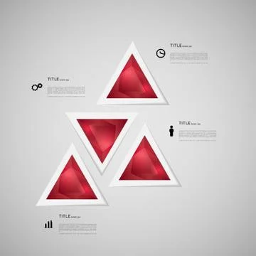 Infographic crystal triangles Stock Illustration