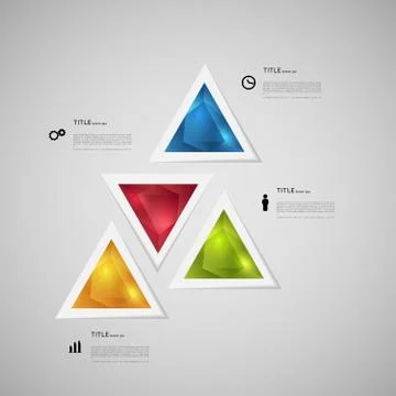 Infographic crystal triangles Stock Illustration