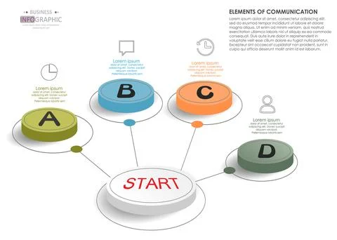 Infographic Cylinder vector 3d gradient business template Stock Illustration