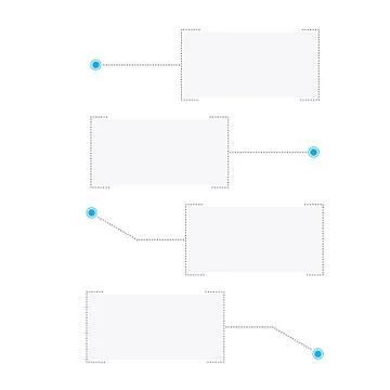 Infographic dashed Text Frames Illustrazione stock