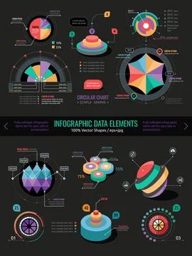 Infographic data elements Stock Illustration
