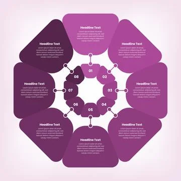 Infographic data presentation and overview template Illustrazione stock