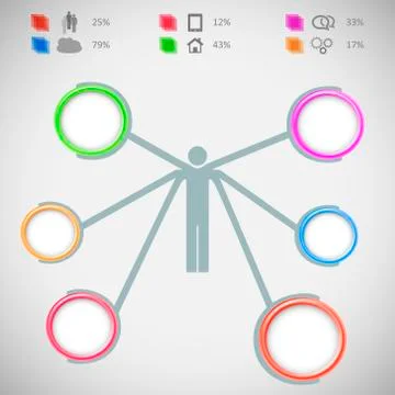 Infographic data presentation template Stock Illustration