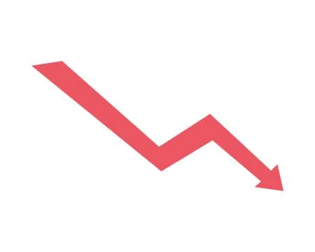 Infographic decrease arrow vector design Stock Illustration