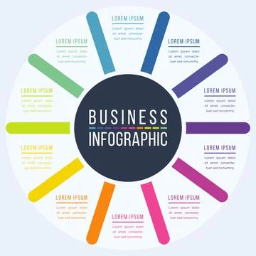 Infographic design 10 Steps for Data Visualization Illustrazione stock