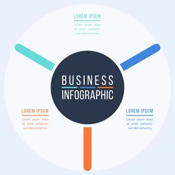 Infographic design 3 Steps for Data Visualization 스톡 일러스트