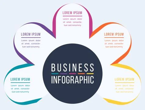 Infographic design 5 options information Stockillustratie