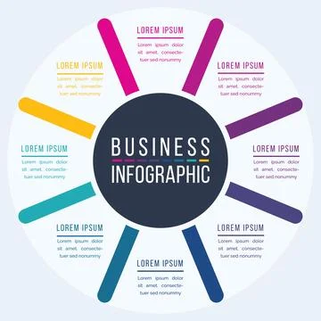 Infographic design 8 Steps for Data Visualization 스톡 일러스트