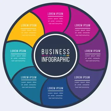 Infographic design 8 Steps, objects, elements or options business information Stockillustratie
