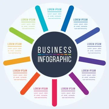 Infographic design 9 Steps for Data Visualization Illustrazione stock