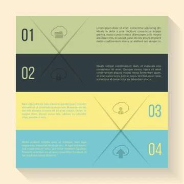 Infographic design with cloud icons Stock Illustration
