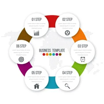 Infographic design with colored Illustrazione stock