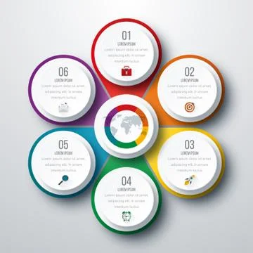 Infographic design with colored Stock Illustration