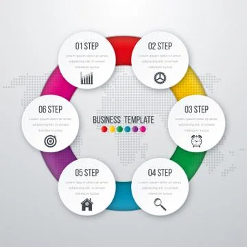 Infographic design with colored Stock Illustration