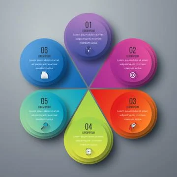 Infographic design with colored Stock Illustration