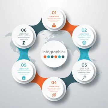 Infographic design with colored Stock Illustration