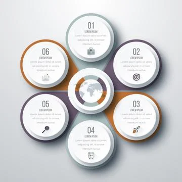 Infographic design with colored Stock Illustration
