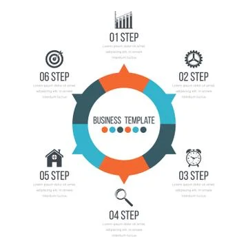 Infographic design with colored Stock Illustration